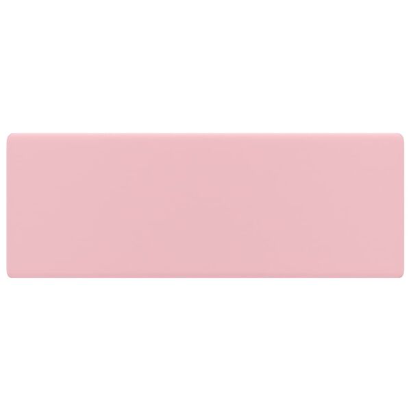 vidaXL Luxusn&iacute; umyvadlo přepad čtvercov&eacute; matn&eacute; růžov&eacute; 41x41cm keramika