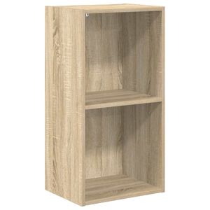 vidaXL 2patrov&aacute; knihovna dub sonoma 40 x 30 x 76,5 cm kompozitn&iacute; dřevo