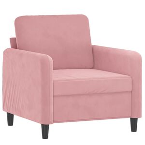 vidaXL Křeslo růžov&eacute; 60 cm samet