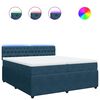 vidaXL Box spring postel s matrac&iacute; modr&aacute; 200 x 200 cm samet