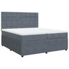 vidaXL Box spring postel s matrac&iacute; tmavě &scaron;ed&aacute; 200x200 cm samet