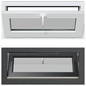 vidaXL Okeno do suter&eacute;nu RISOR 90 x 40 cm PVC a sklo