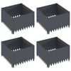 vidaXL Okraj tr&aacute;vn&iacute;ku 4 pcs 60 x 60 x 35 cm Ocel Antracitov&aacute;