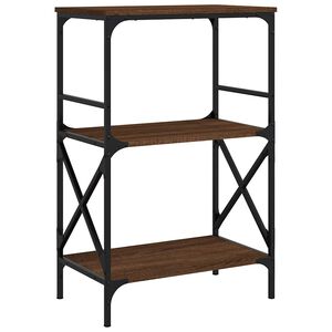 vidaXL Knihovna se 3 policemi hněd&yacute; dub 59x35x90,5 cm kompozitn&iacute; dřevo