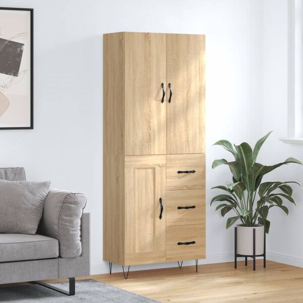 vidaXL Skř&iacute;ň highboard dub sonoma 69,5 x 34 x 180 cm kompozitn&iacute; dřevo