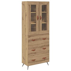 vidaXL Vysok&aacute; skř&iacute;ň s polic&iacute; 2 ks Artisanov&yacute; dub 69,5 x 34 x 180 cm