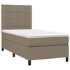 vidaXL Box spring postel s matrac&iacute; a LED taupe 100x200 cm textil