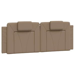 vidaXL Pol&scaron;t&aacute;ř na čelo postele Viana cappuccino 120 cm uměl&aacute; kůže