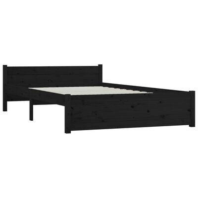 vidaXL Rám postele se zásuvkami černý 120 x 190 cm Small Double