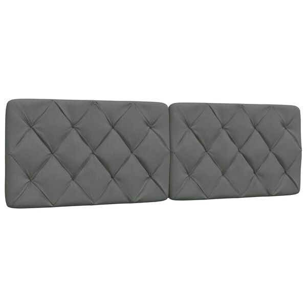 vidaXL Pol&scaron;t&aacute;ř na čelo postele tmavě &scaron;ed&yacute; 160 cm textil