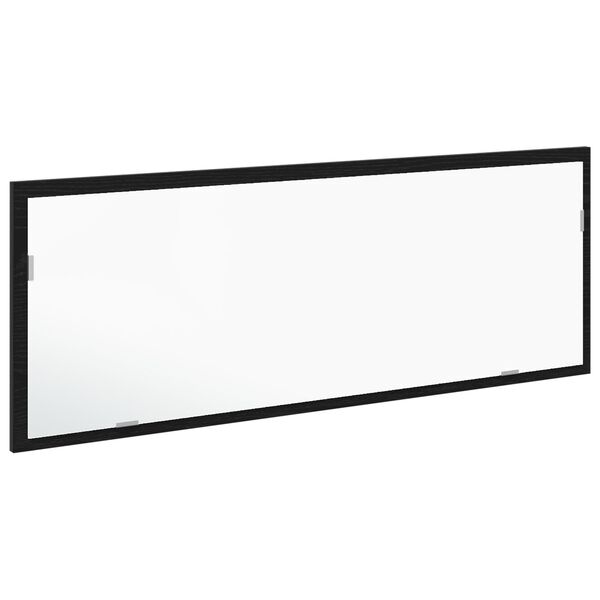 vidaXL LED koupelnové zrcadlo Černý dub 100 x 8,5 x 37 cm Sklo