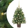 vidaXL Uměl&yacute; v&aacute;nočn&iacute; stromeček s 150 LED diodami Zelen&aacute; 75 cm PE a PVC