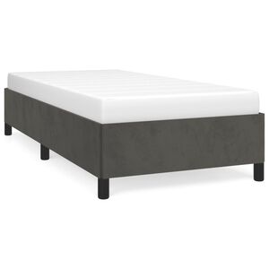 vidaXL R&aacute;m postele bez matrace tmavě &scaron;ed&aacute; 90 x 190 cm samet