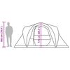 vidaXL Rodinný stan kopule pro 6 osob hnědý nepromokavý