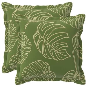 vidaXL Povlak na pol&scaron;t&aacute;ř 2 ks HOUTEN Listov&yacute; design 30 x 30 cm