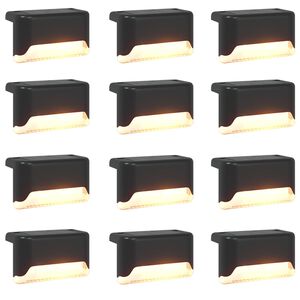 vidaXL Venkovn&iacute; sol&aacute;rn&iacute; světla s zemn&iacute;m hrotem 12 pcs Tepl&aacute; b&iacute;l&aacute;