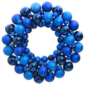vidaXL V&aacute;nočn&iacute; věnec modr&yacute; 45 cm polystyren