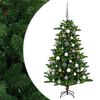 vidaXL Uměl&yacute; v&aacute;nočn&iacute; stromek s baňkami 120 cm 150 LED Tepl&aacute; b&iacute;l&aacute;