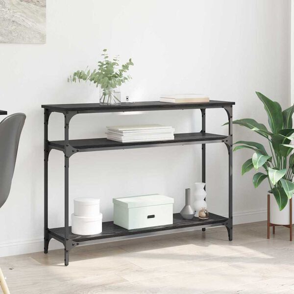 vidaXL Konzolov&yacute; stolek Čern&yacute; dub 100 x 29 x 75 cm kompozitn&iacute; dřevo