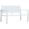 vidaXL Zahradn&iacute; lavice 120 cm HDPE b&iacute;l&aacute; dřevěn&yacute; vzhled