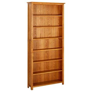 vidaXL Knihovna se 7 policemi 90 x 22,5 x 200 cm masivn&iacute; dubov&eacute; dřevo