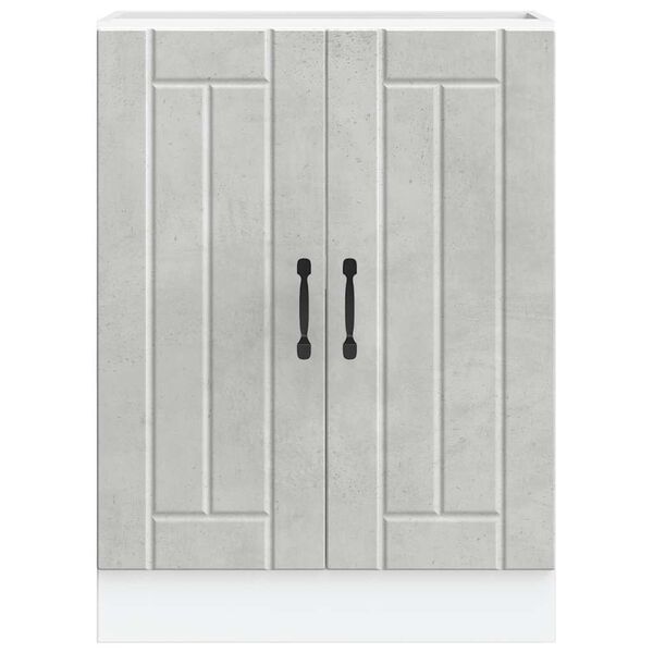 vidaXL Skř&iacute;ňka pod umyvadlo "Lucca" betonově &scaron;ed&aacute; kompozitn&iacute; dřevo