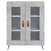 vidaXL Skř&iacute;ň highboard betonově &scaron;ed&aacute; 69,5x34x180 cm kompozitn&iacute; dřevo