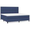 vidaXL Box spring postel s matrac&iacute; modr&aacute; 200x200 cm textil