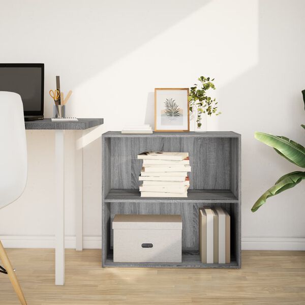 vidaXL Knihovna &scaron;ed&aacute; sonoma 80 x 30 x 77 cm kompozitn&iacute; dřevo