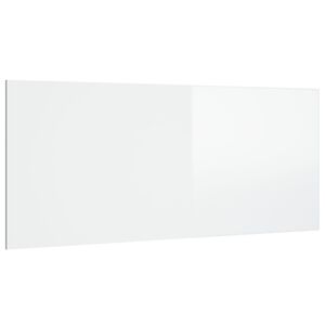 vidaXL Čelo postele leskl&eacute; b&iacute;l&eacute; 200 x 1,5 x 80 cm kompozitn&iacute; dřevo