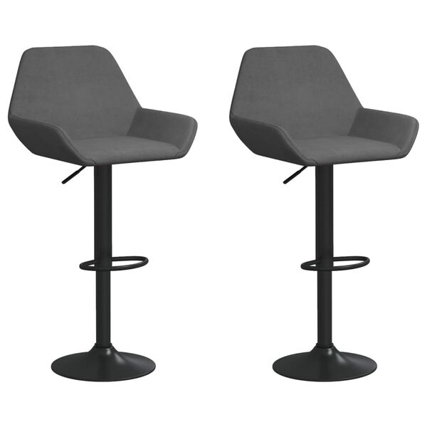 vidaXL Barov&eacute; židle 2 ks tmavě &scaron;ed&eacute; samet