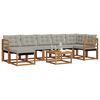 vidaXL Venkovn&iacute; pohovkov&aacute; souprava 8 pcs Př&iacute;rodn&iacute; a světle &scaron;ed&aacute;