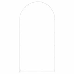 vidaXL Svatebn&iacute; oblouk B&iacute;l&aacute; 100 x 39 x 200 cm Ocel