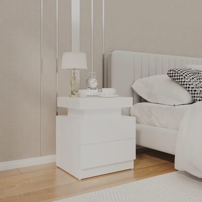 vidaXL Noční stolek bílý 45 x 35 x 52 cm dřevotříska