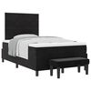 vidaXL Postel s boxspringem s čelo Čern&aacute; 190 x 120 cm samet