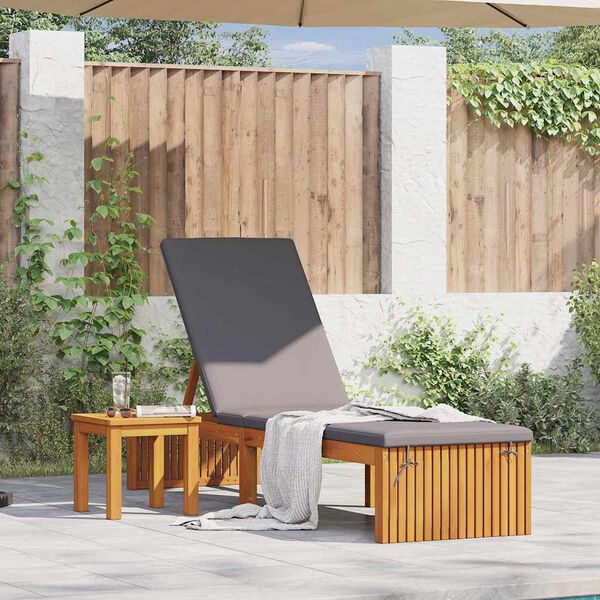 vidaXL Slunečn&iacute;k Př&iacute;rodn&iacute; olej 200 x 55 x 94 cm Masivn&iacute; ak&aacute;ciov&eacute; dřevo