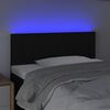 vidaXL Čelo postele s LED čern&eacute; 80 x 5 x 78/88 cm textil