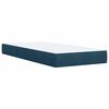 vidaXL Box spring postel s matrac&iacute; modr&aacute; 90 x 200 cm samet