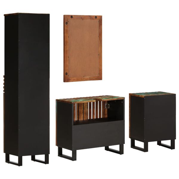 vidaXL 4d&iacute;ln&aacute; koupelnov&aacute; sestava masivn&iacute; ak&aacute;ciov&eacute; dřevo