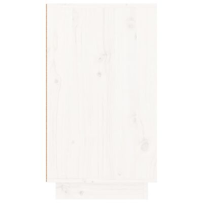 vidaXL Botník bílý 110 x 34 x 61 cm masivní borové dřevo