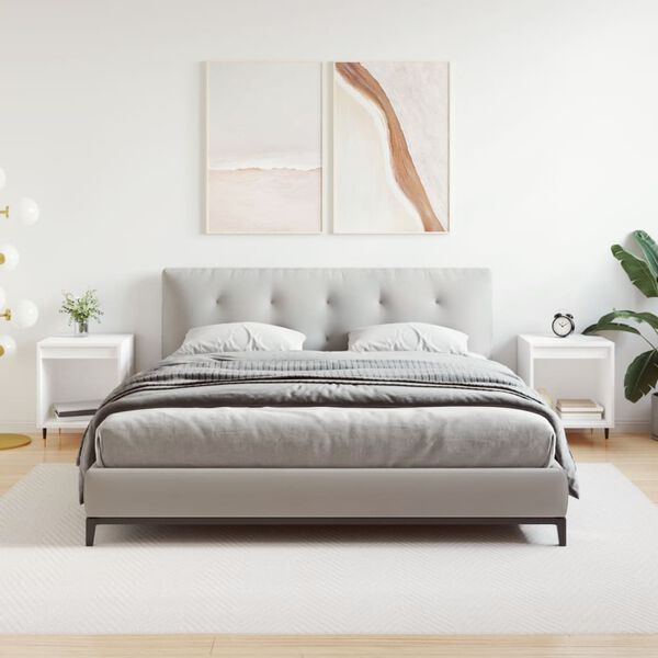 vidaXL Nočn&iacute; stolky 2 ks b&iacute;l&eacute; 40 x 35 x 50 cm kompozitn&iacute; dřevo