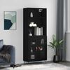 vidaXL Skř&iacute;ň highboard čern&aacute; 69,5 x 34 x 180 cm kompozitn&iacute; dřevo