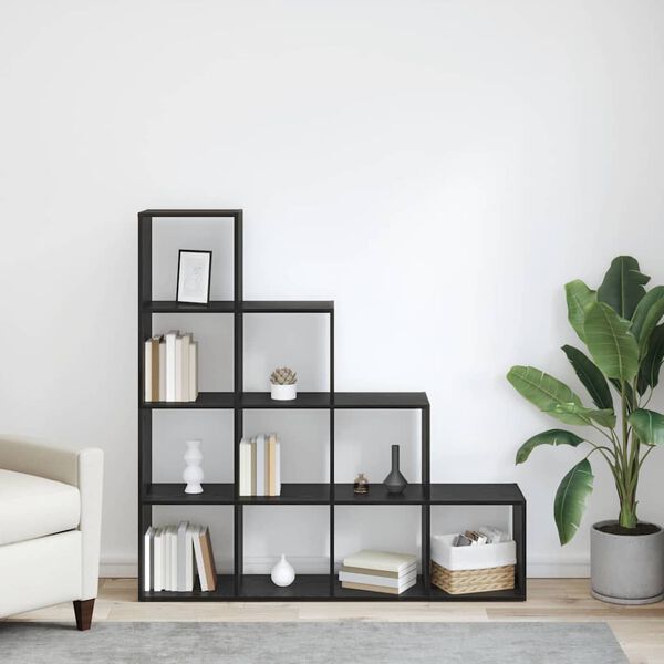 vidaXL Rozdělovač m&iacute;stnosti Knihovna Čern&yacute; dub 131,5 x 29 x 131,5 cm