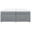 vidaXL Box spring postel s matrac&iacute; světle &scaron;ed&aacute; 200 x 200 cm textil