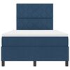 vidaXL Postel s boxspringem s matrac&iacute; s LED Modr&aacute; 120 x 190 cm textil