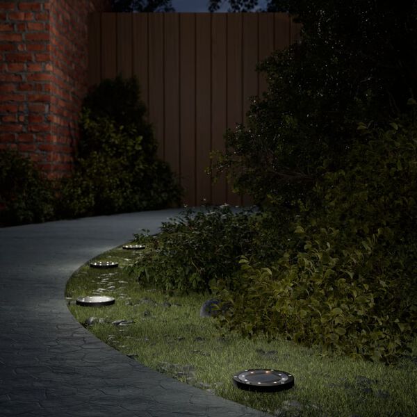 vidaXL Solární zemní světla s hroty venkovní 4 ks teplá bílá