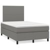 vidaXL Box spring postel s matrac&iacute; tmavě &scaron;ed&aacute; 120x200 cm textil