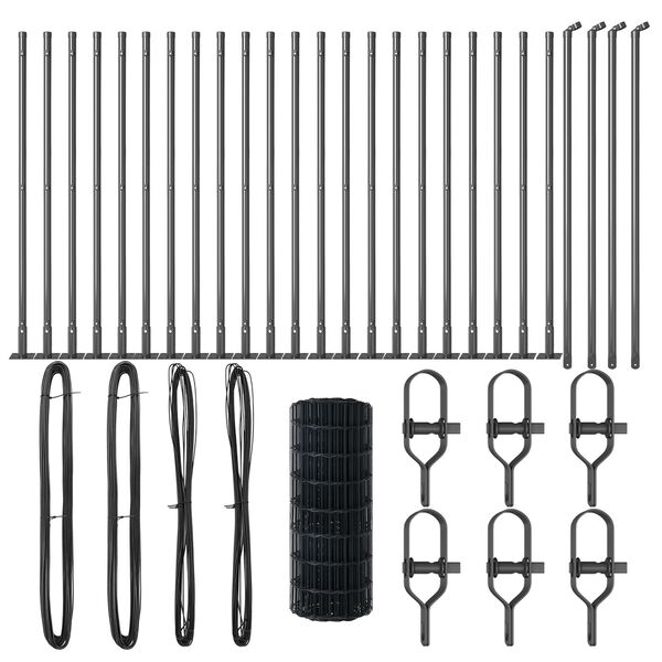 vidaXL Plot s sloupkem &Scaron;ed&aacute; 0,6 x 50 m Ocel a PVC