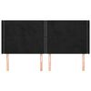 vidaXL Čelo postele typu u&scaron;&aacute;k čern&eacute; 183x16x118/128 cm samet