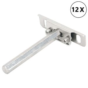vidaXL Plovouc&iacute; police drž&aacute;ky 12ks neviditeln&eacute; &Oslash;12x100mm uhl&iacute;kov&aacute; ocel